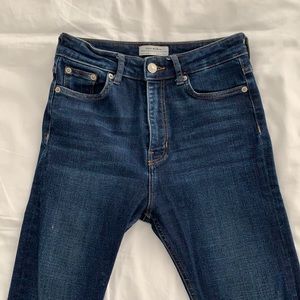ZARA Premium Denim High-Waist Skinny Jean - Dark Blue Wash, US 2 (Fits like 24)